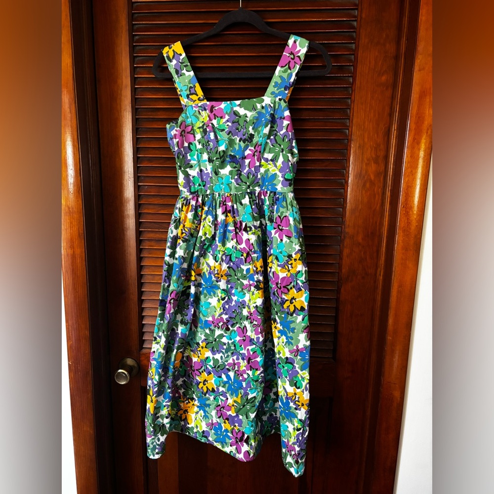 Maggy London Girls Floral Sundress in Green, Purple & Yellow